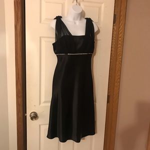 Formal Black Satin Dress